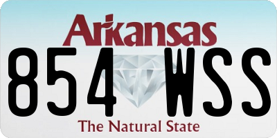 AR license plate 854WSS