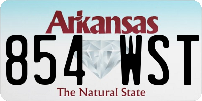 AR license plate 854WST