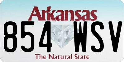 AR license plate 854WSV