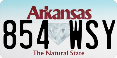 AR license plate 854WSY