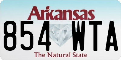AR license plate 854WTA