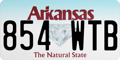 AR license plate 854WTB