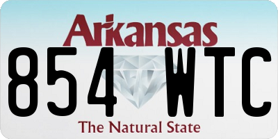 AR license plate 854WTC