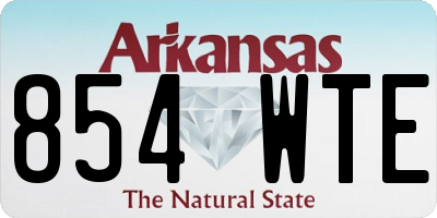 AR license plate 854WTE