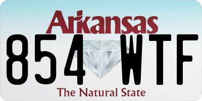 AR license plate 854WTF