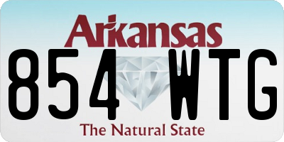 AR license plate 854WTG