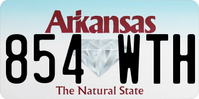 AR license plate 854WTH