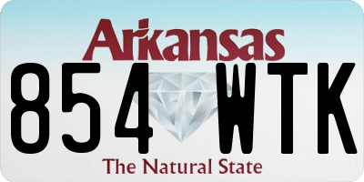 AR license plate 854WTK