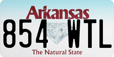 AR license plate 854WTL