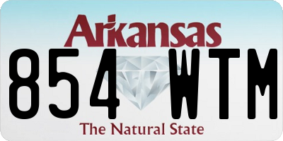 AR license plate 854WTM