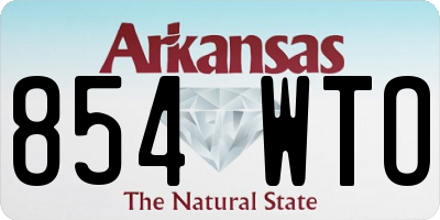 AR license plate 854WTO