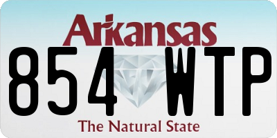 AR license plate 854WTP