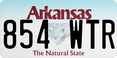 AR license plate 854WTR