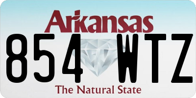 AR license plate 854WTZ