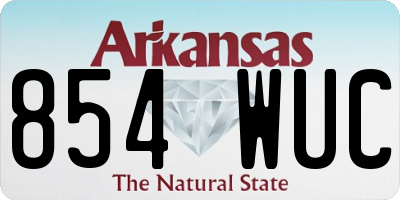AR license plate 854WUC