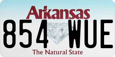 AR license plate 854WUE