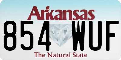 AR license plate 854WUF