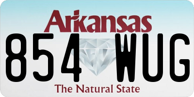 AR license plate 854WUG