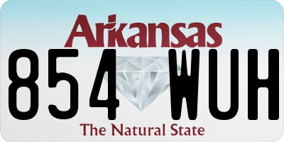 AR license plate 854WUH