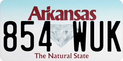 AR license plate 854WUK
