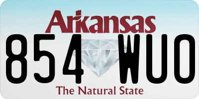 AR license plate 854WUO