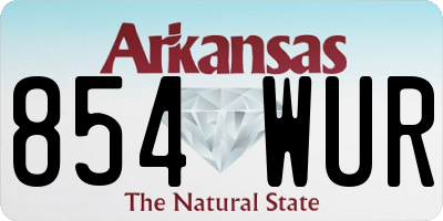 AR license plate 854WUR