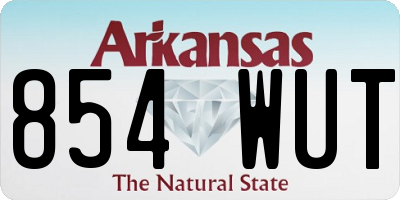 AR license plate 854WUT