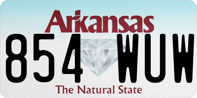 AR license plate 854WUW