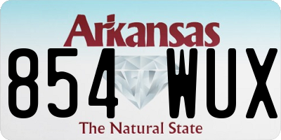 AR license plate 854WUX