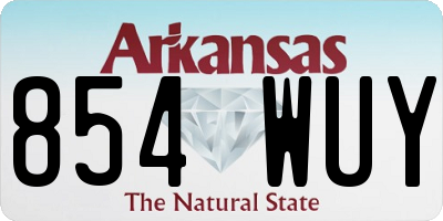 AR license plate 854WUY