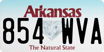 AR license plate 854WVA