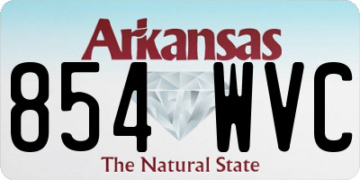 AR license plate 854WVC