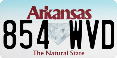 AR license plate 854WVD