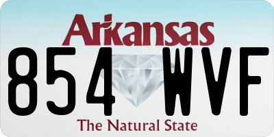 AR license plate 854WVF