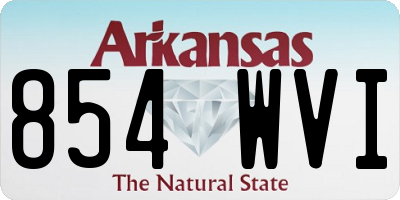 AR license plate 854WVI