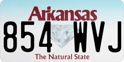 AR license plate 854WVJ