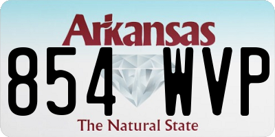 AR license plate 854WVP