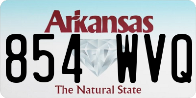 AR license plate 854WVQ