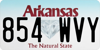 AR license plate 854WVY