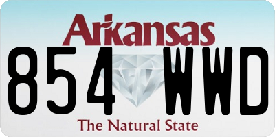 AR license plate 854WWD