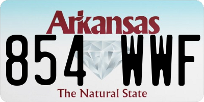 AR license plate 854WWF