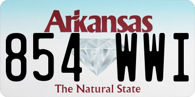 AR license plate 854WWI