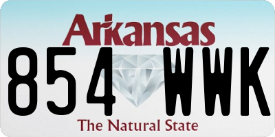 AR license plate 854WWK