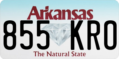 AR license plate 855KRO