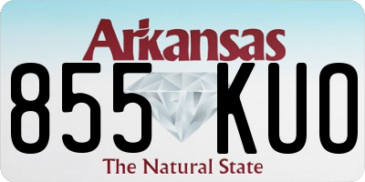 AR license plate 855KUO