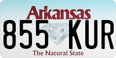 AR license plate 855KUR