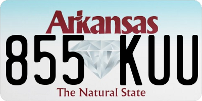 AR license plate 855KUU