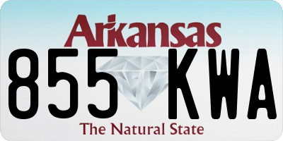 AR license plate 855KWA