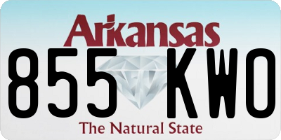 AR license plate 855KWO