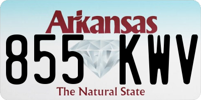 AR license plate 855KWV